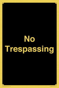 No Trespassing